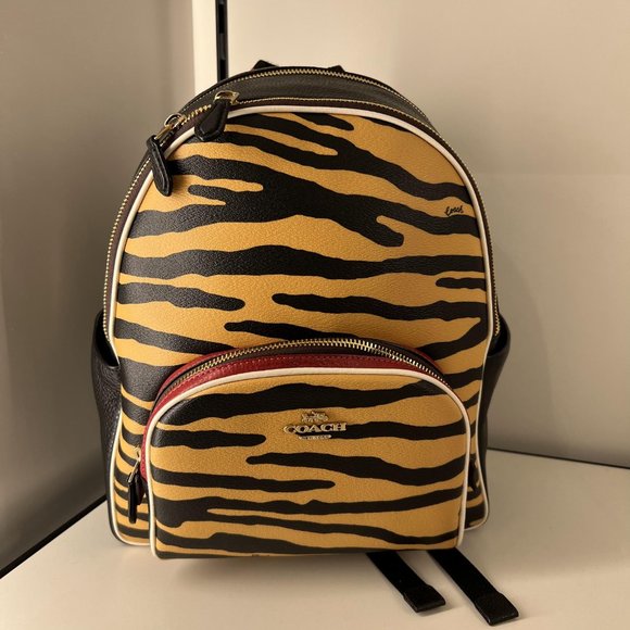 Court Backpack With Tiger Print c6987 - Picture 1 of 11